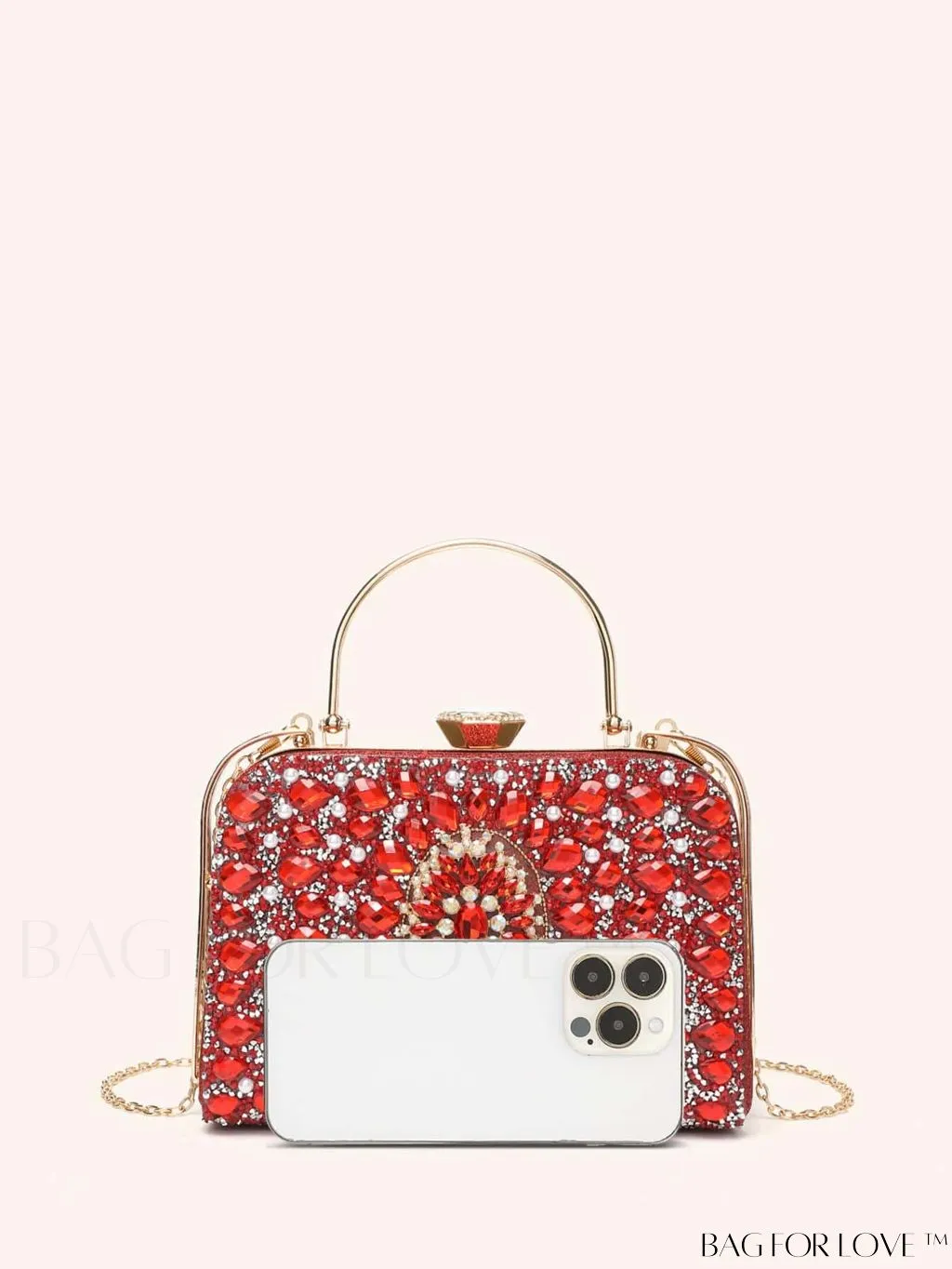 BagForLove - Small Glamorous Rhinestone Decor Bag: Ultimate Bride Purse for Weddings, Proms & Parties