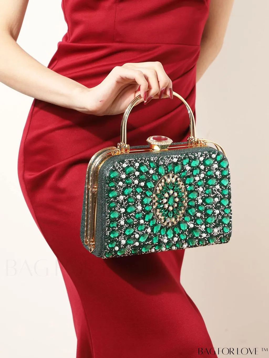 BagForLove - Small Glamorous Rhinestone Decor Bag: Ultimate Bride Purse for Weddings, Proms & Parties