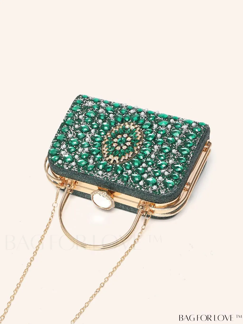 BagForLove - Small Glamorous Rhinestone Decor Bag: Ultimate Bride Purse for Weddings, Proms & Parties