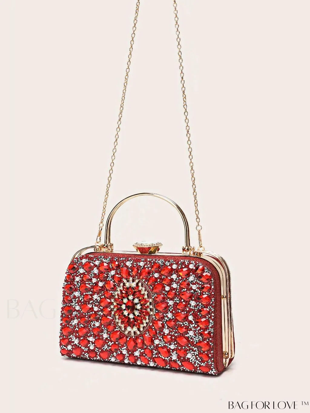 BagForLove - Small Glamorous Rhinestone Decor Bag: Ultimate Bride Purse for Weddings, Proms & Parties