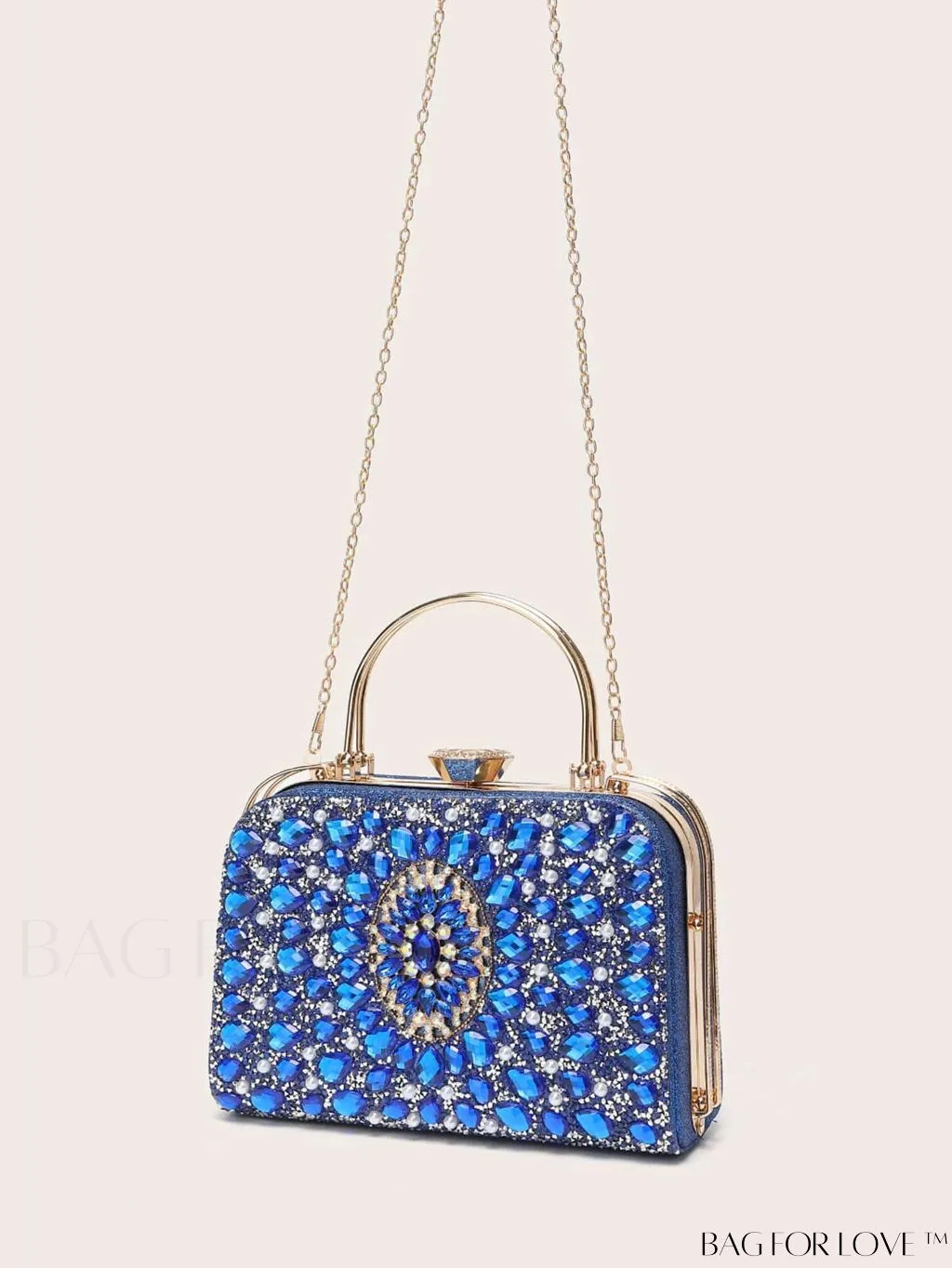 BagForLove - Small Glamorous Rhinestone Decor Bag: Ultimate Bride Purse for Weddings, Proms & Parties