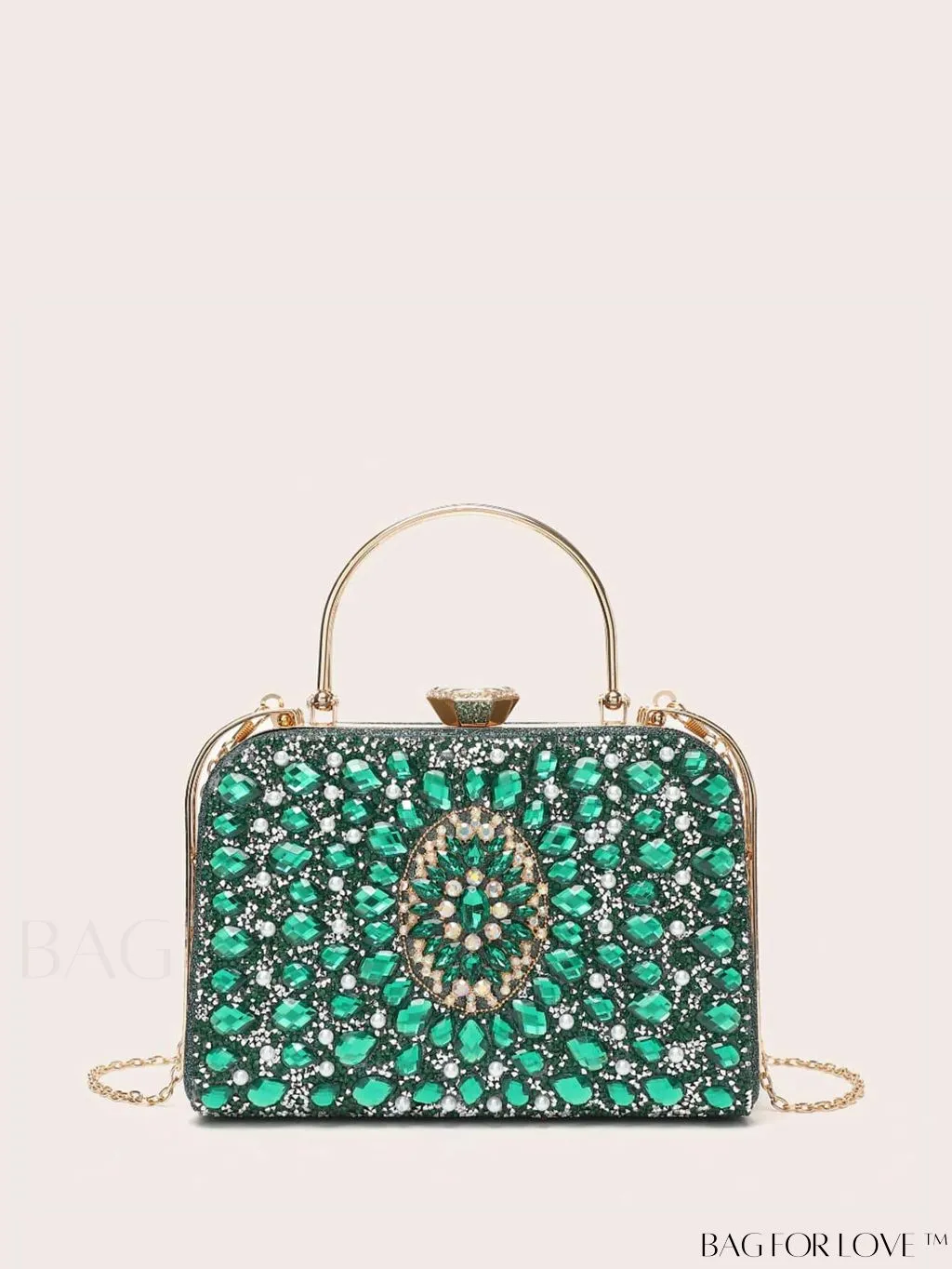 BagForLove - Small Glamorous Rhinestone Decor Bag: Ultimate Bride Purse for Weddings, Proms & Parties