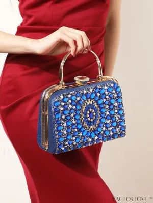 BagForLove - Small Glamorous Rhinestone Decor Bag: Ultimate Bride Purse for Weddings, Proms & Parties