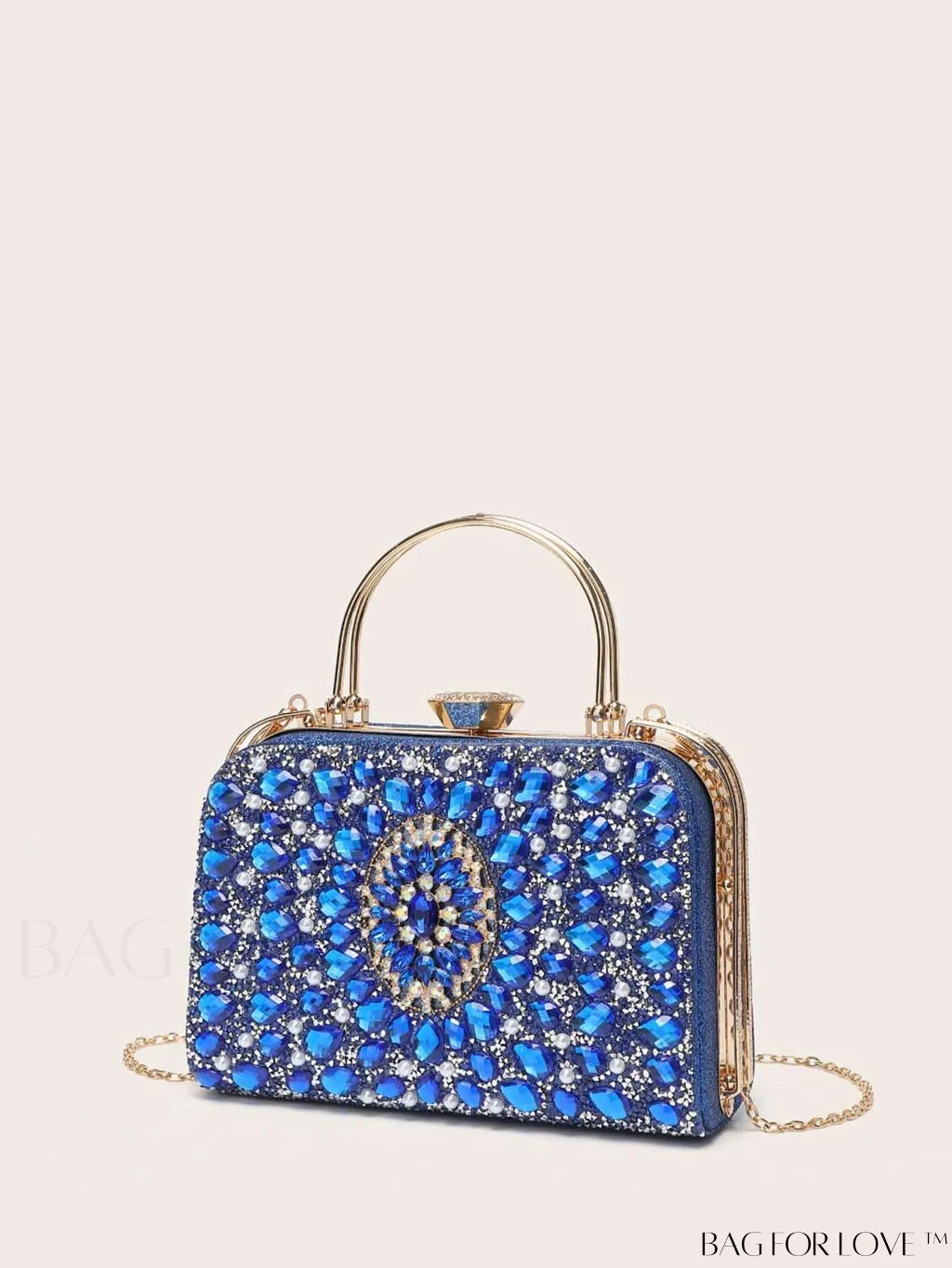 BagForLove - Small Glamorous Rhinestone Decor Bag: Ultimate Bride Purse for Weddings, Proms & Parties