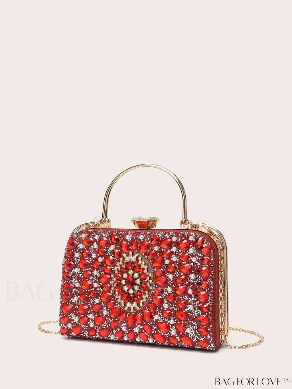 BagForLove - Small Glamorous Rhinestone Decor Bag: Ultimate Bride Purse for Weddings, Proms & Parties