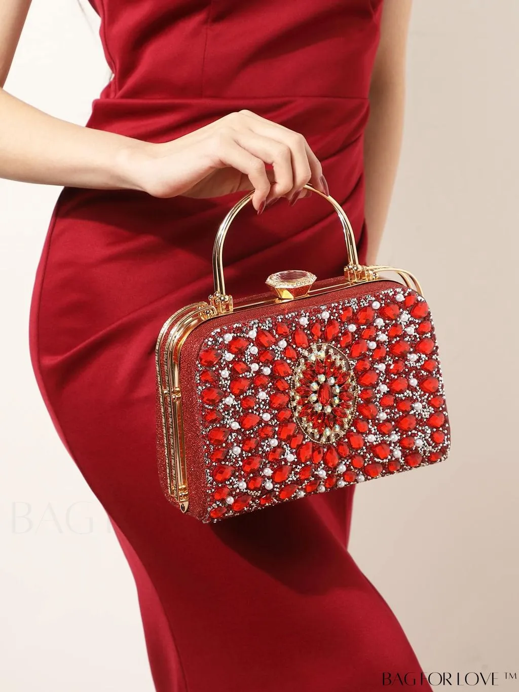 BagForLove - Small Glamorous Rhinestone Decor Bag: Ultimate Bride Purse for Weddings, Proms & Parties