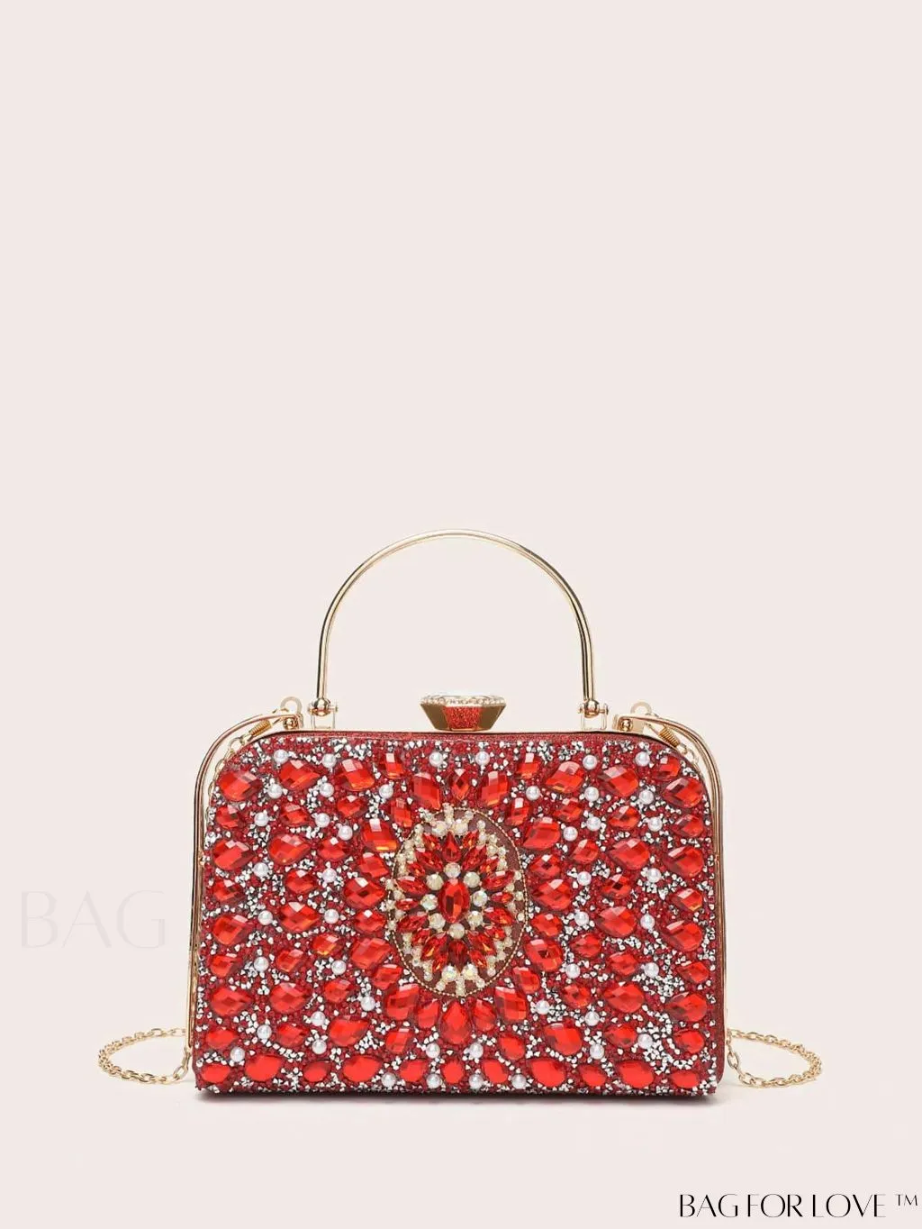 BagForLove - Small Glamorous Rhinestone Decor Bag: Ultimate Bride Purse for Weddings, Proms & Parties