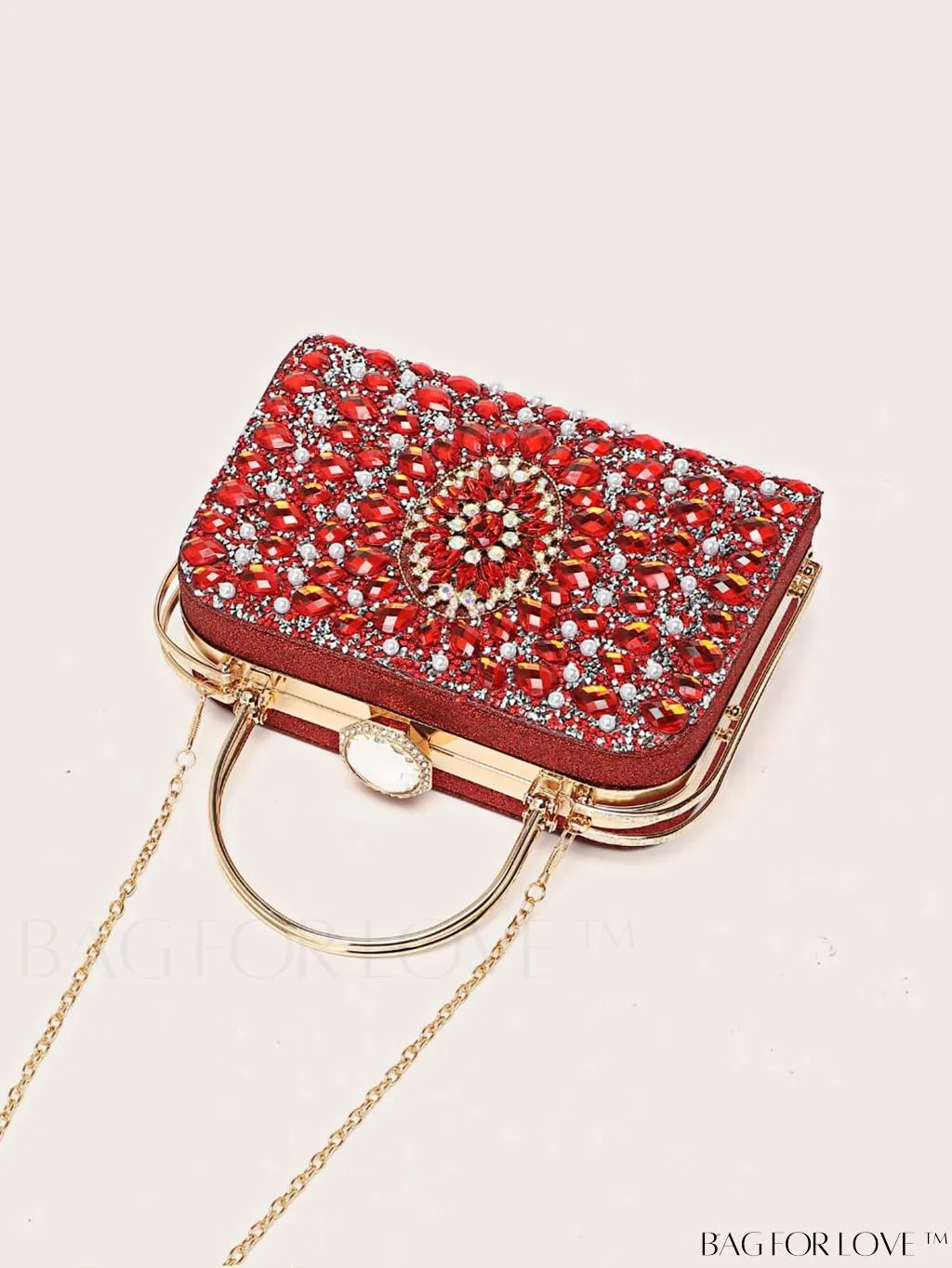 BagForLove - Small Glamorous Rhinestone Decor Bag: Ultimate Bride Purse for Weddings, Proms & Parties