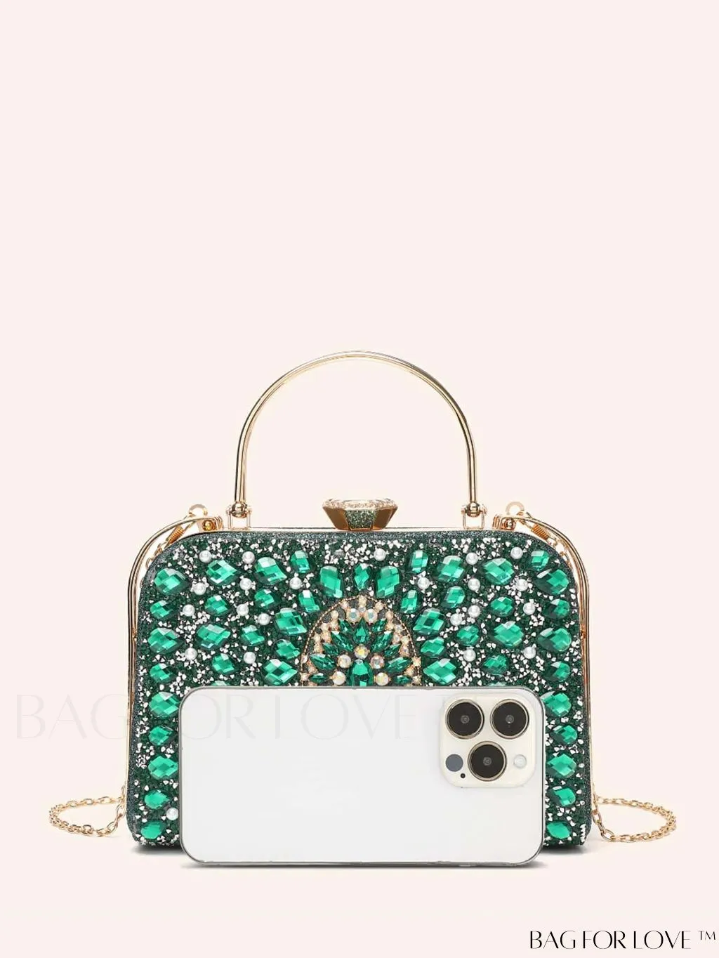 BagForLove - Small Glamorous Rhinestone Decor Bag: Ultimate Bride Purse for Weddings, Proms & Parties
