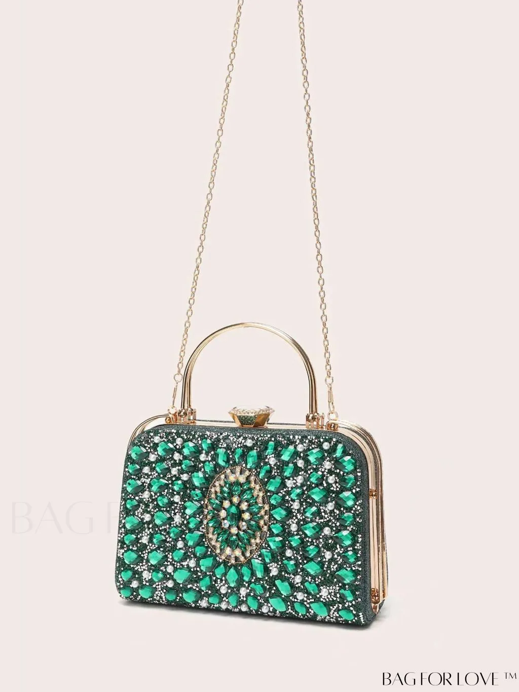 BagForLove - Small Glamorous Rhinestone Decor Bag: Ultimate Bride Purse for Weddings, Proms & Parties