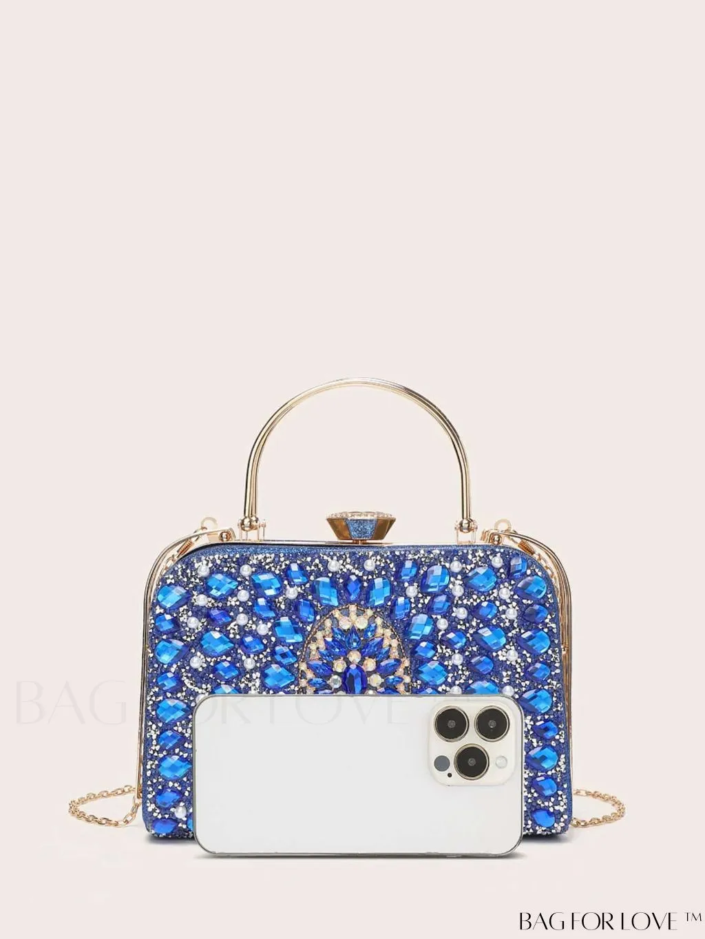 BagForLove - Small Glamorous Rhinestone Decor Bag: Ultimate Bride Purse for Weddings, Proms & Parties