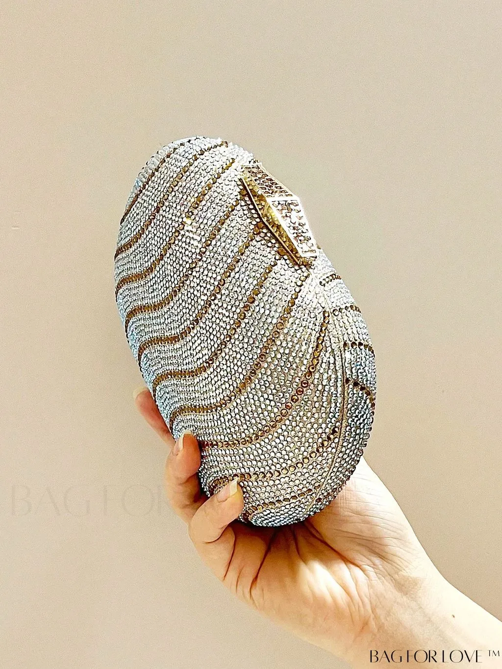 BagForLove - Sparkling Rhinestone Evening Bag: Glamorous Shoulder Clutch for Party, Womens Glitter Handbag