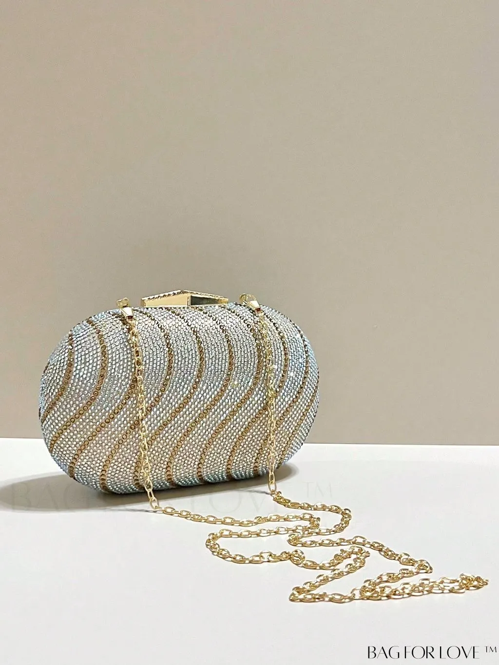 BagForLove - Sparkling Rhinestone Evening Bag: Glamorous Shoulder Clutch for Party, Womens Glitter Handbag