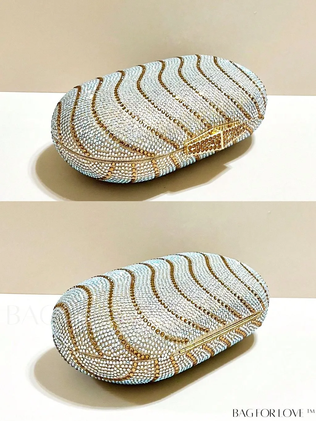 BagForLove - Sparkling Rhinestone Evening Bag: Glamorous Shoulder Clutch for Party, Womens Glitter Handbag