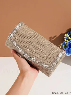 BagForLove - Sparkling Rhinestone Mini Envelope Bag - Elegant and Glamorous