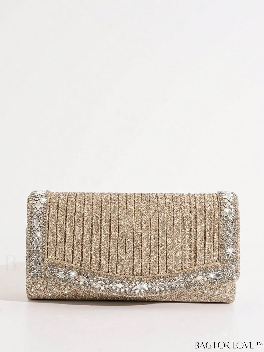 BagForLove - Sparkling Rhinestone Mini Envelope Bag - Elegant and Glamorous