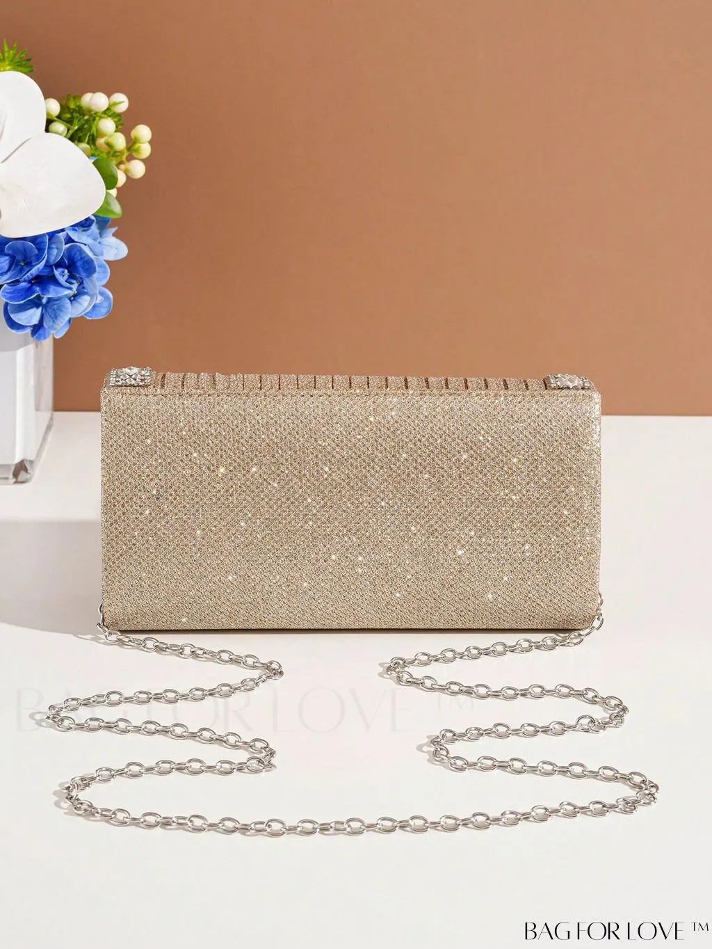 BagForLove - Sparkling Rhinestone Mini Envelope Bag - Elegant and Glamorous