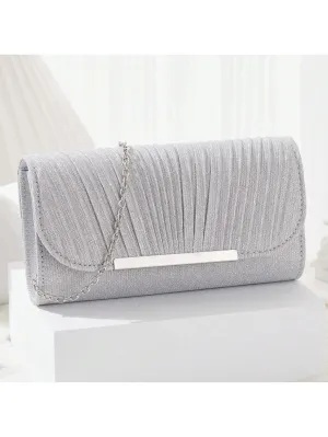 BagForLove - Stunning Pleated Bling Bag Perfect for Formal Events or Weddings