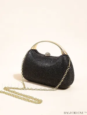 BagForLove - Stunning Rhinestone Chain Box Bag - Ideal Bridal Purse for Weddings, Proms & Parties