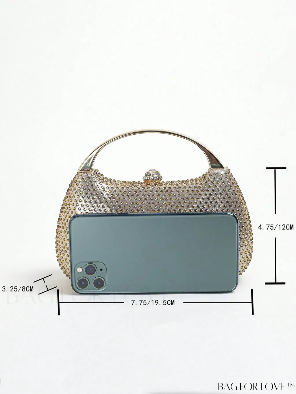 BagForLove - Stunning Rhinestone Chain Box Bag - Ideal Bridal Purse for Weddings, Proms & Parties