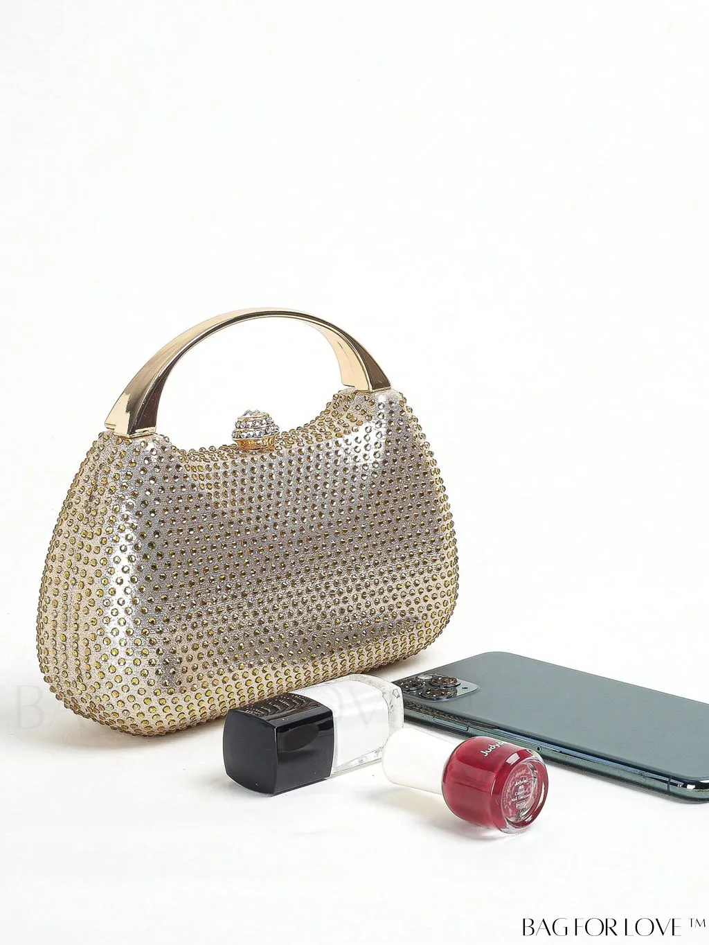 BagForLove - Stunning Rhinestone Chain Box Bag - Ideal Bridal Purse for Weddings, Proms & Parties