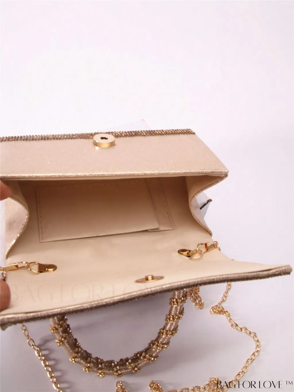 BagForLove - Stunning Rhinestone-Embellished Mini Square Bag: Ideal Bridal Purse for Weddings, Proms & Parties