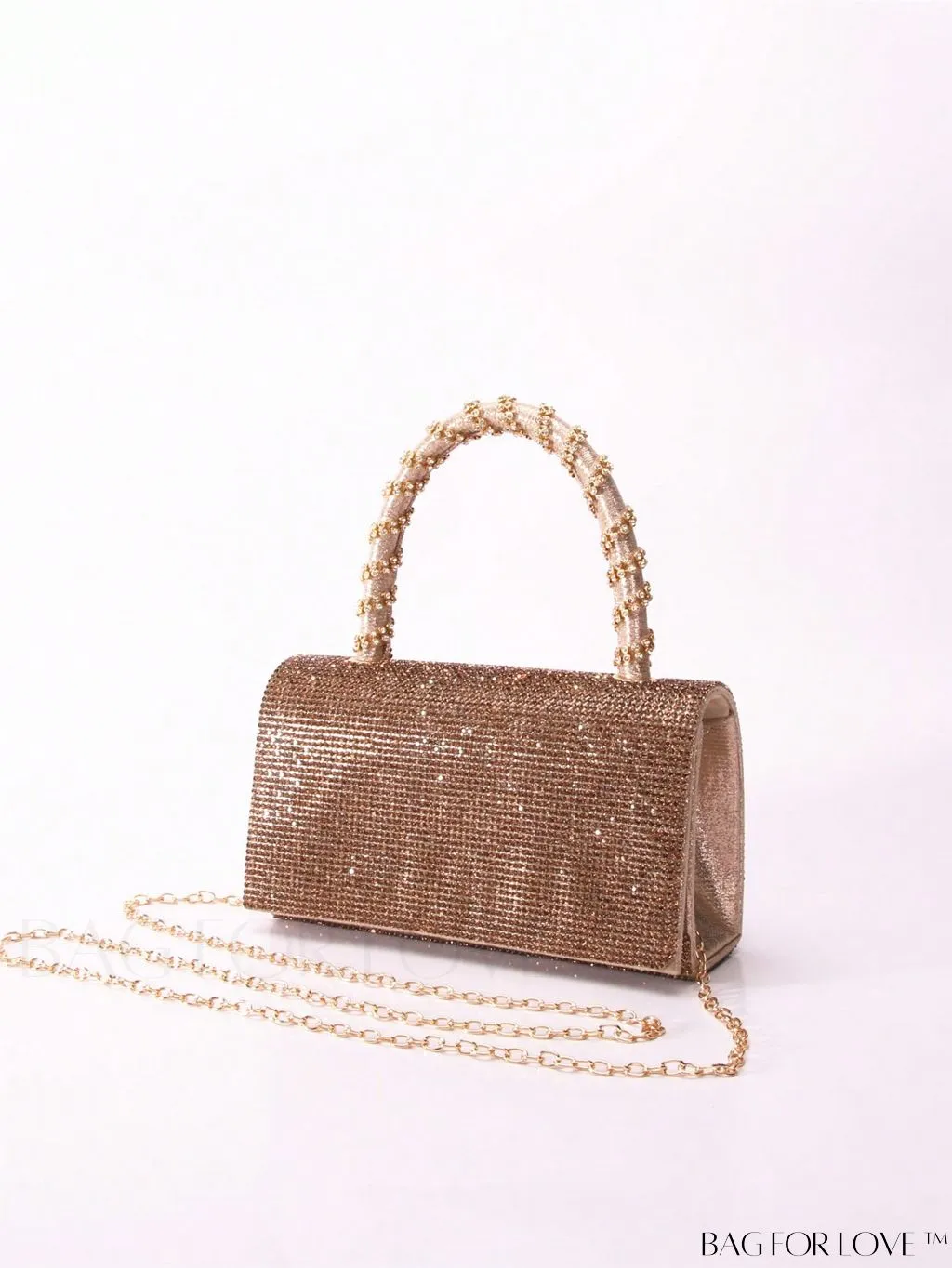 BagForLove - Stunning Rhinestone-Embellished Mini Square Bag: Ideal Bridal Purse for Weddings, Proms & Parties
