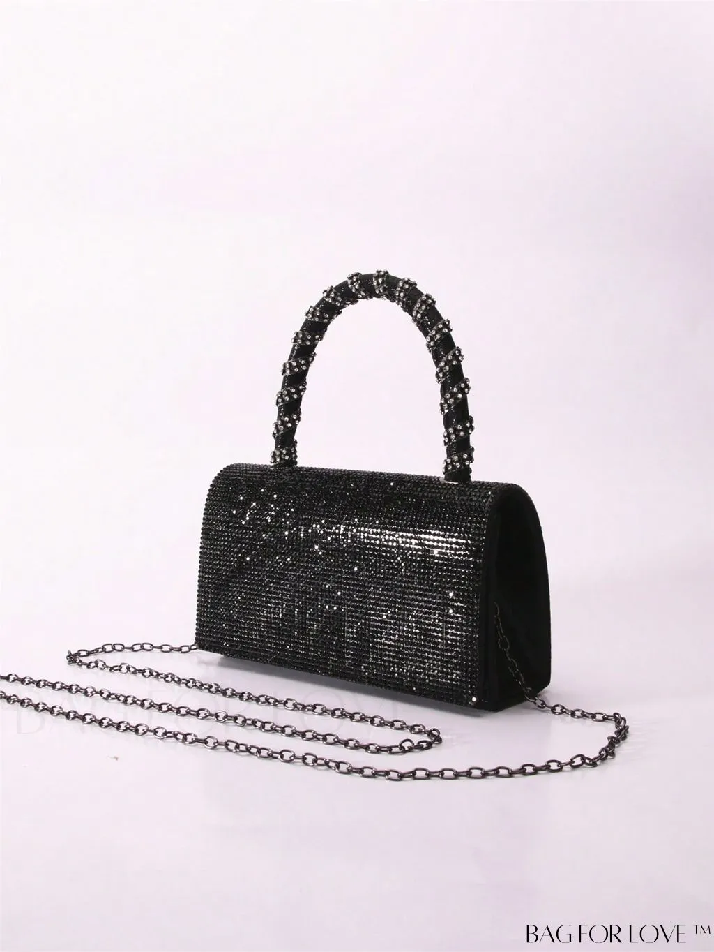 BagForLove - Stunning Rhinestone-Embellished Mini Square Bag: Ideal Bridal Purse for Weddings, Proms & Parties