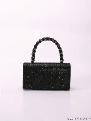 BagForLove - Stunning Rhinestone-Embellished Mini Square Bag: Ideal Bridal Purse for Weddings, Proms & Parties
