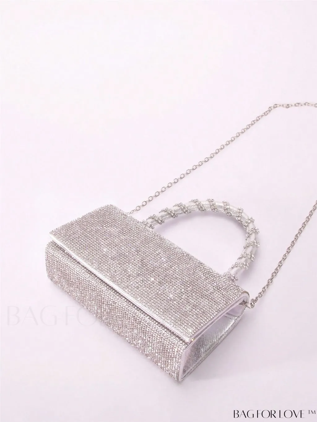 BagForLove - Stunning Rhinestone-Embellished Mini Square Bag: Ideal Bridal Purse for Weddings, Proms & Parties