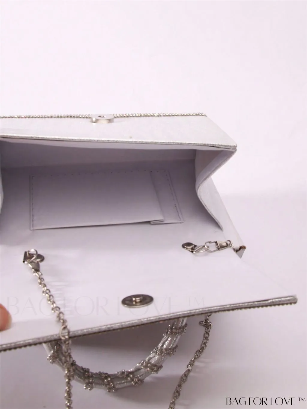 BagForLove - Stunning Rhinestone-Embellished Mini Square Bag: Ideal Bridal Purse for Weddings, Proms & Parties