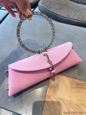 BagForLove - Stylish Flap Square Bag with Rhinestone Accents