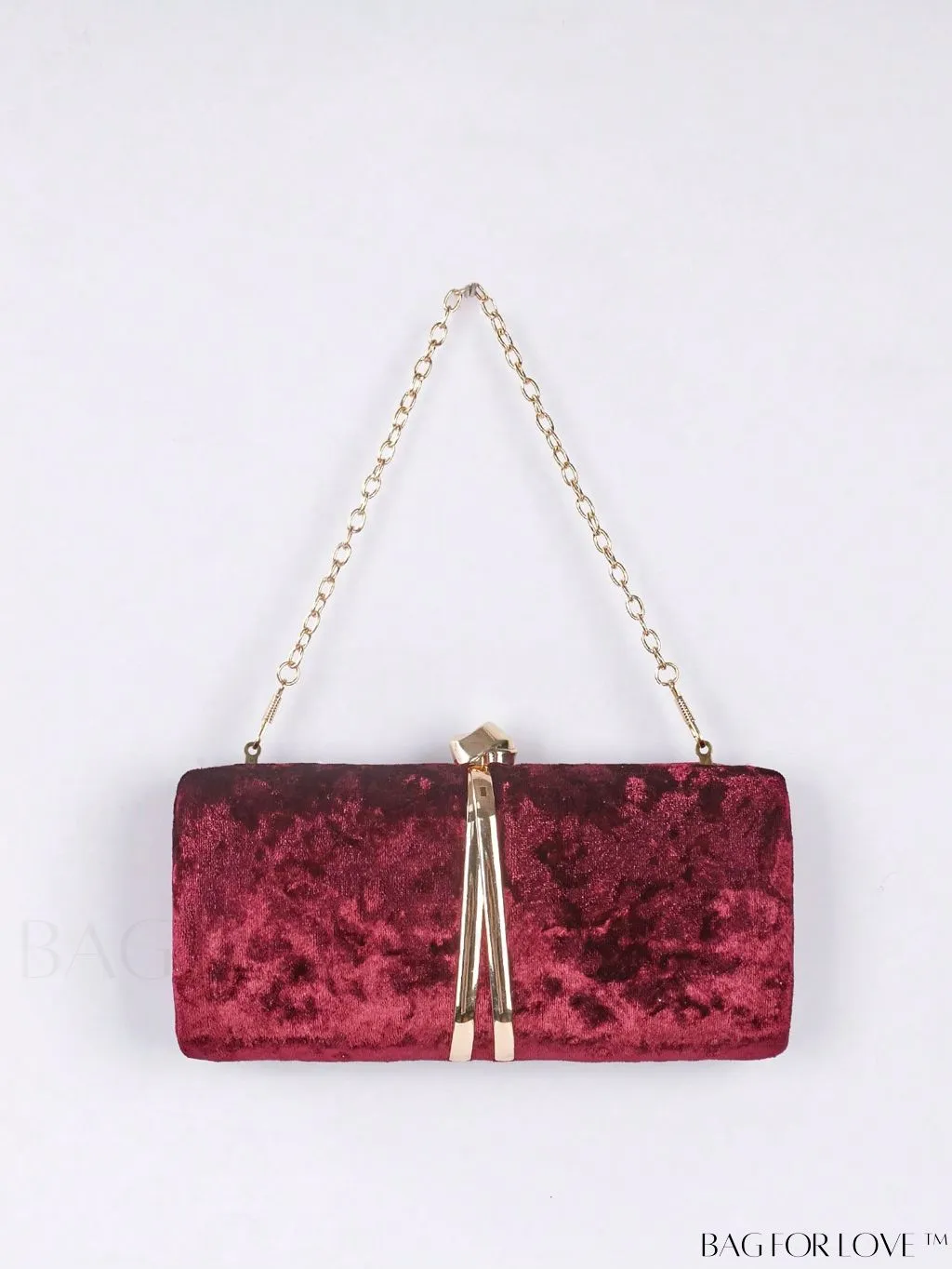 BagForLove - Stylish Mini Velvet Metal Decor Box Bag - Ideal Bridal Purse for Wedding, Prom & Events