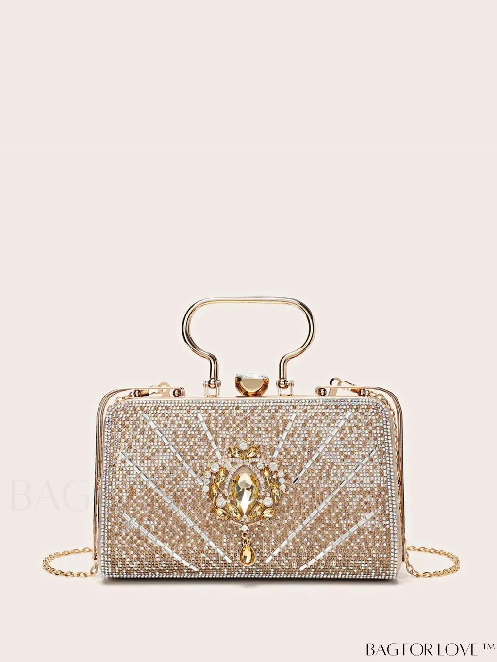 BagForLove - Stylish Rhinestone Box Bag: Ideal for Wedding, Prom & Party Events - Small & Glamorous