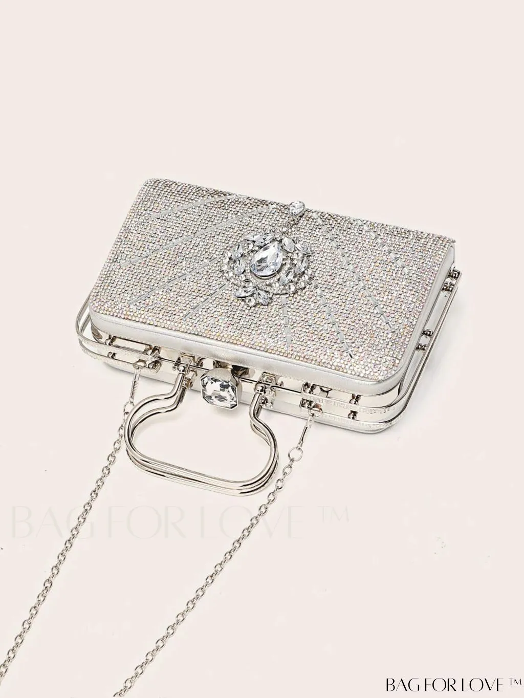 BagForLove - Stylish Rhinestone Box Bag: Ideal for Wedding, Prom & Party Events - Small & Glamorous