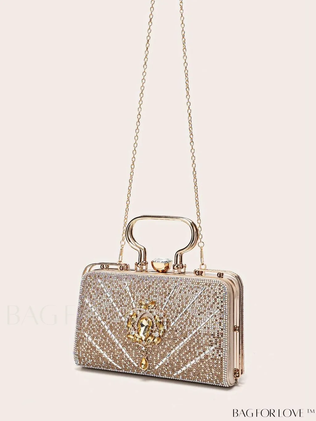 BagForLove - Stylish Rhinestone Box Bag: Ideal for Wedding, Prom & Party Events - Small & Glamorous