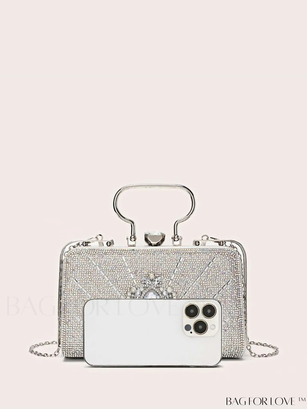 BagForLove - Stylish Rhinestone Box Bag: Ideal for Wedding, Prom & Party Events - Small & Glamorous