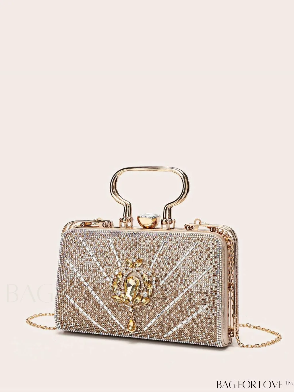 BagForLove - Stylish Rhinestone Box Bag: Ideal for Wedding, Prom & Party Events - Small & Glamorous