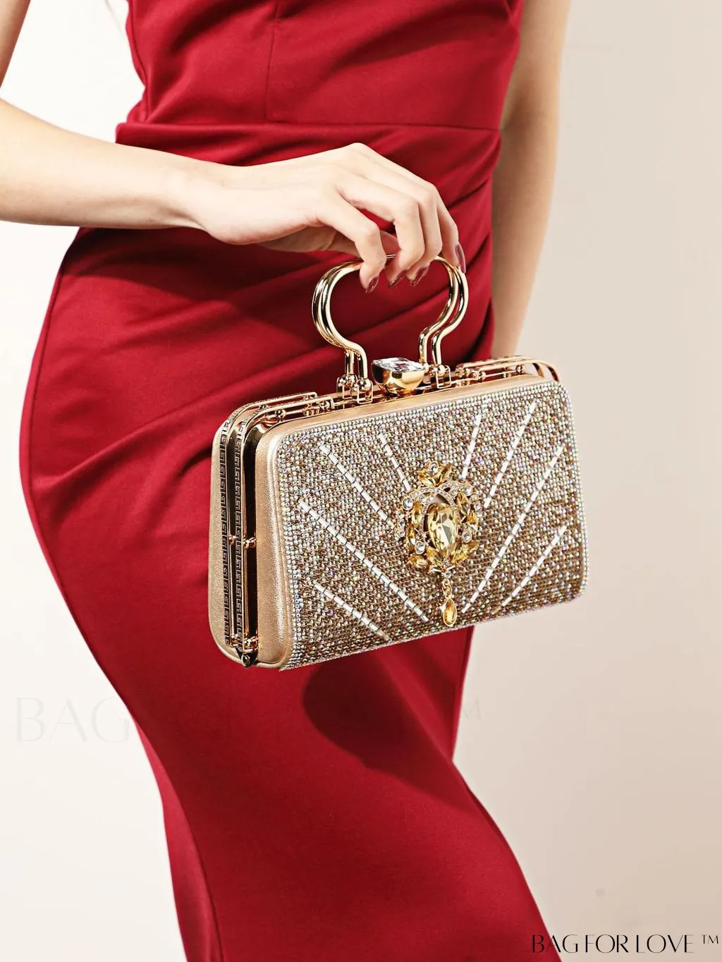 BagForLove - Stylish Rhinestone Box Bag: Ideal for Wedding, Prom & Party Events - Small & Glamorous