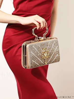 BagForLove - Stylish Rhinestone Box Bag: Ideal for Wedding, Prom & Party Events - Small & Glamorous