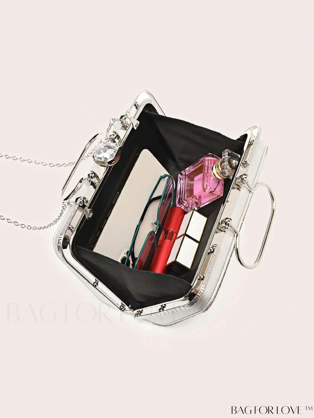 BagForLove - Stylish Rhinestone Box Bag: Ideal for Wedding, Prom & Party Events - Small & Glamorous