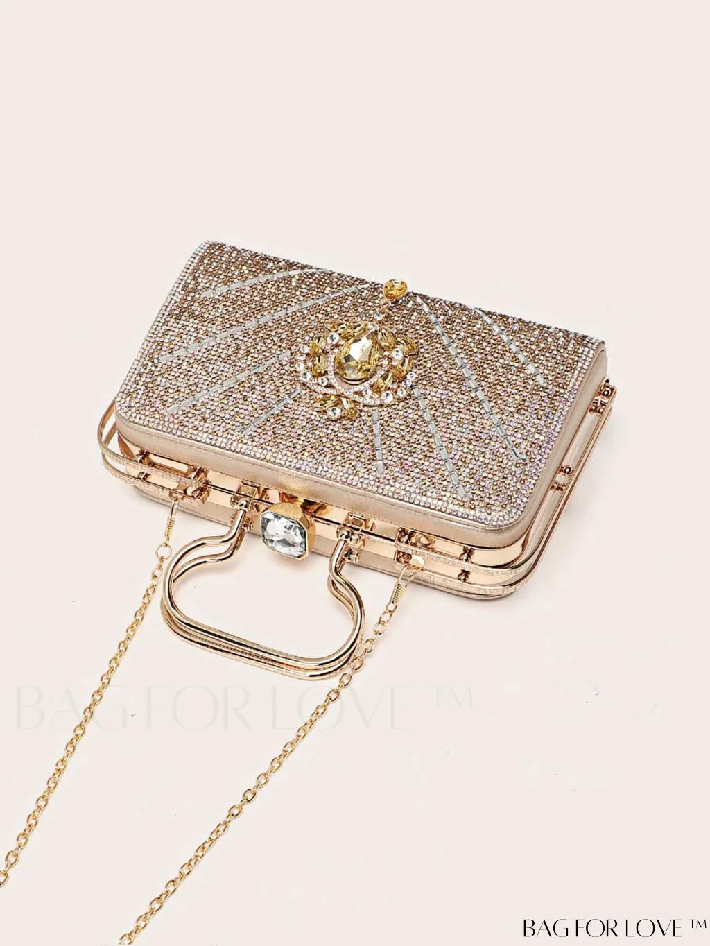 BagForLove - Stylish Rhinestone Box Bag: Ideal for Wedding, Prom & Party Events - Small & Glamorous