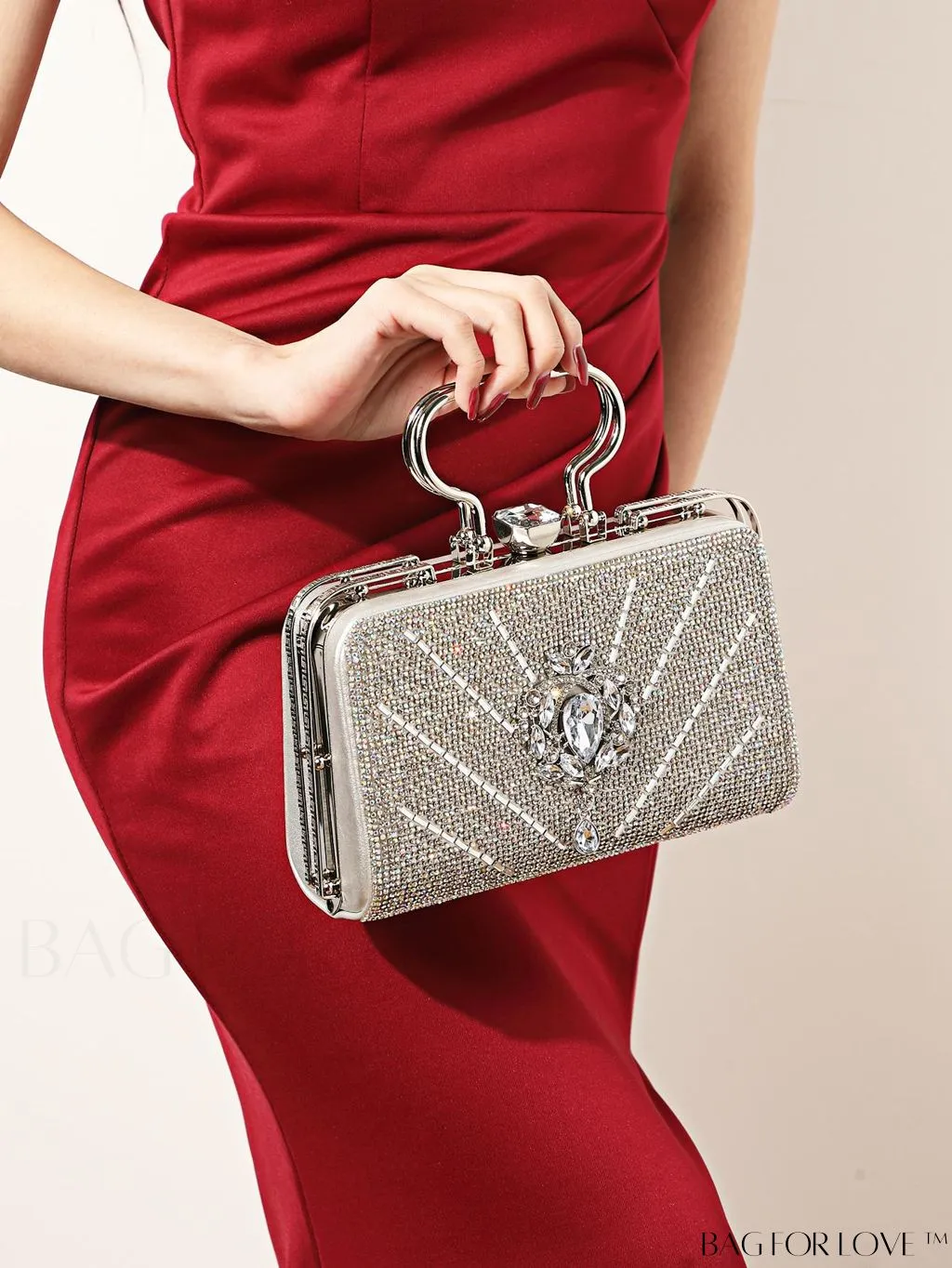 BagForLove - Stylish Rhinestone Box Bag: Ideal for Wedding, Prom & Party Events - Small & Glamorous
