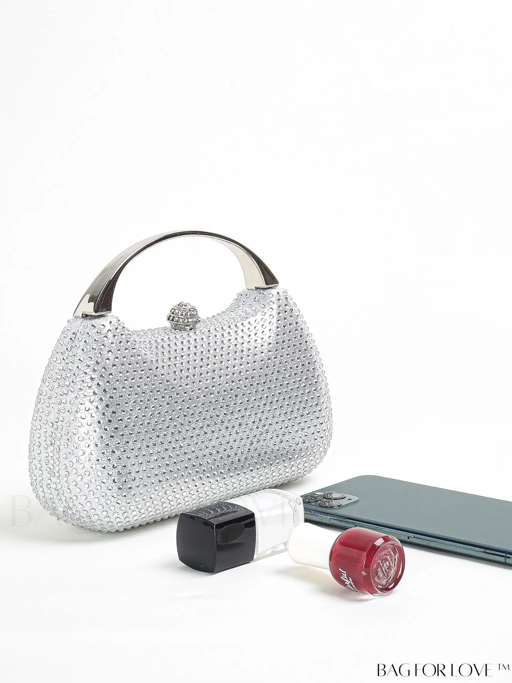 BagForLove - Stylish Rhinestone Chain Strap Box Bag - Ideal for Weddings, Proms & Parties