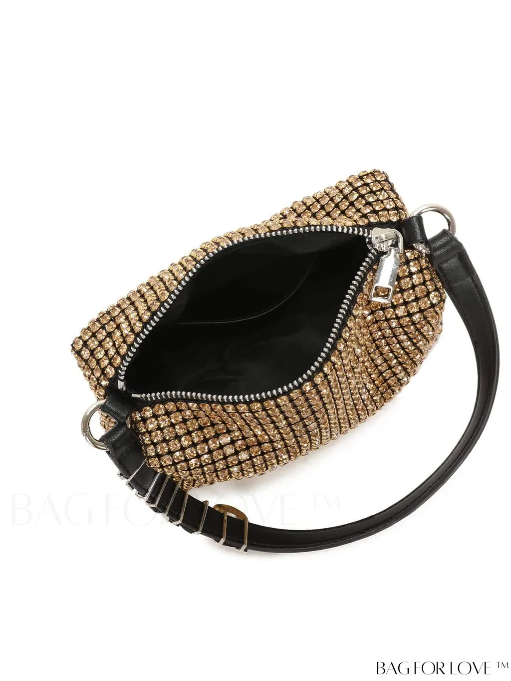 BagForLove - Stylish Square Bag with Rhinestone Detail for a Glamorous Look