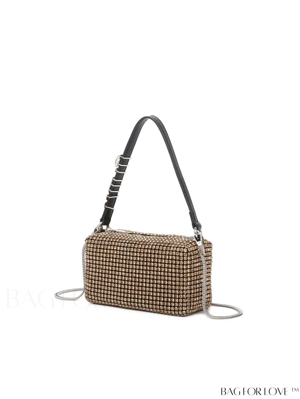 BagForLove - Stylish Square Bag with Rhinestone Detail for a Glamorous Look