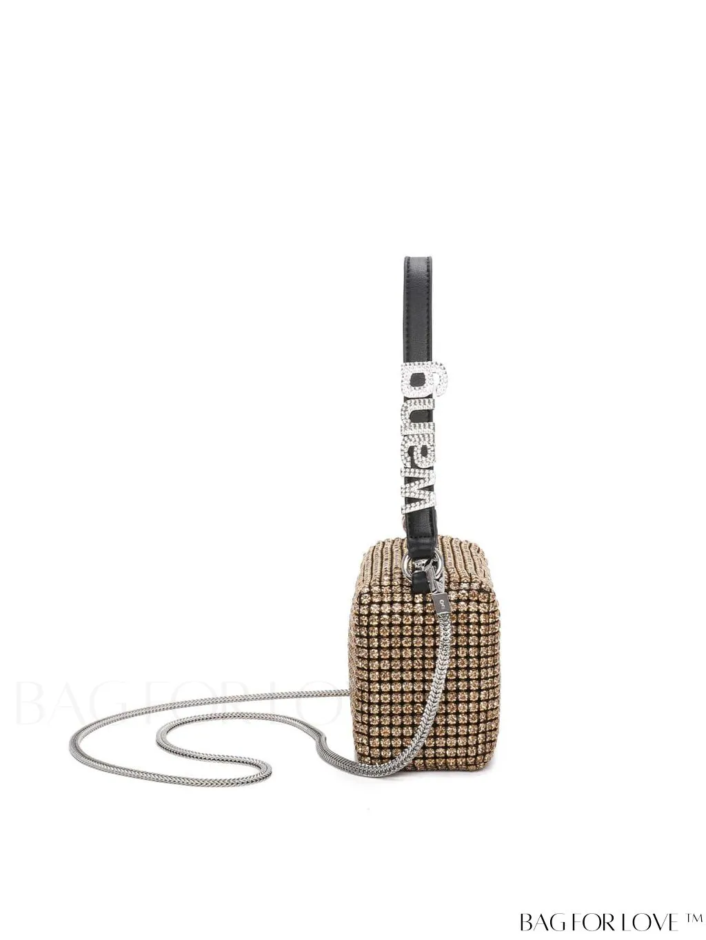 BagForLove - Stylish Square Bag with Rhinestone Detail for a Glamorous Look