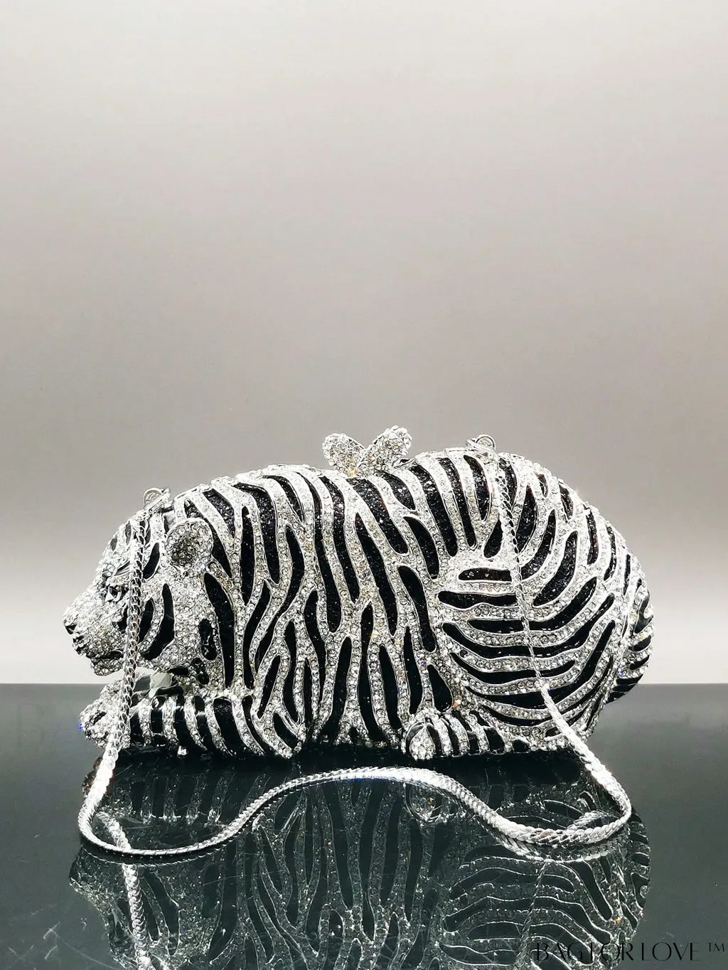 BagForLove - Tiger Design Rhinestone Bag: Stylish Glam for Weddings, Proms & Parties