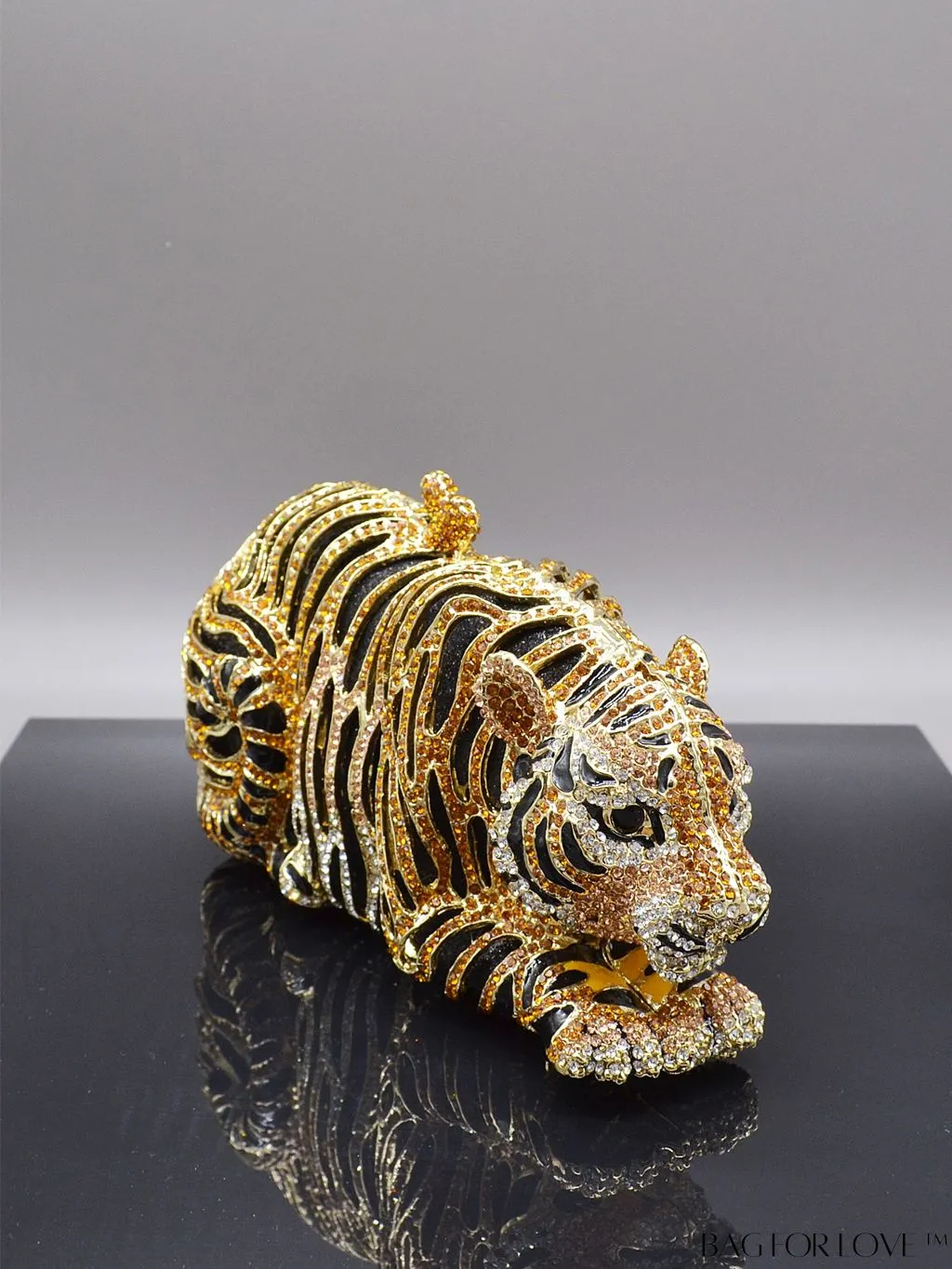 BagForLove - Tiger Design Rhinestone Bag: Stylish Glam for Weddings, Proms & Parties