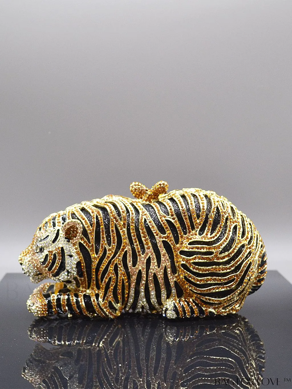 BagForLove - Tiger Design Rhinestone Bag: Stylish Glam for Weddings, Proms & Parties